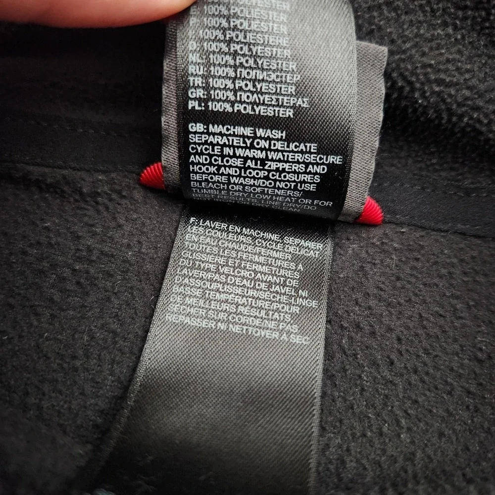 The North Face‎ Mens Medium Quarter Zip Fleece Pullover Black Pocket Lightweight